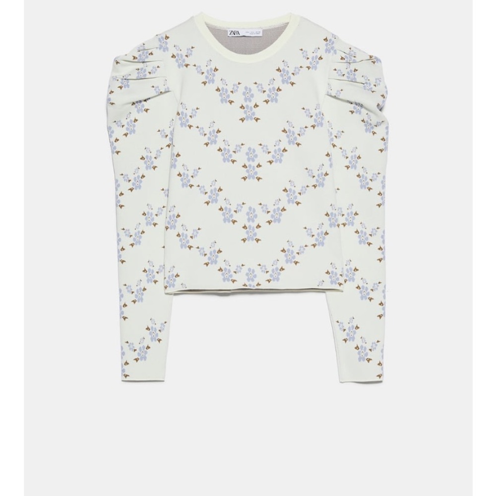 Zara floral sweater NWT